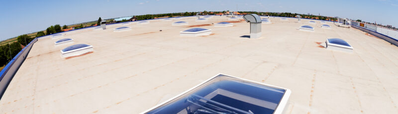 Flat,Roof,With,Skylight,And,Hydro,Insulation,Membranes
