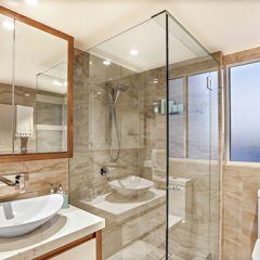 Modern,Washroom,,Shower,Area,And,Washing,Area,,Including,A,White