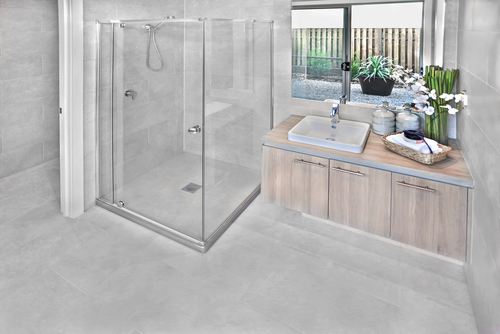 Top,View,Of,The,Modern,Bathroom,With,A,Shower,White